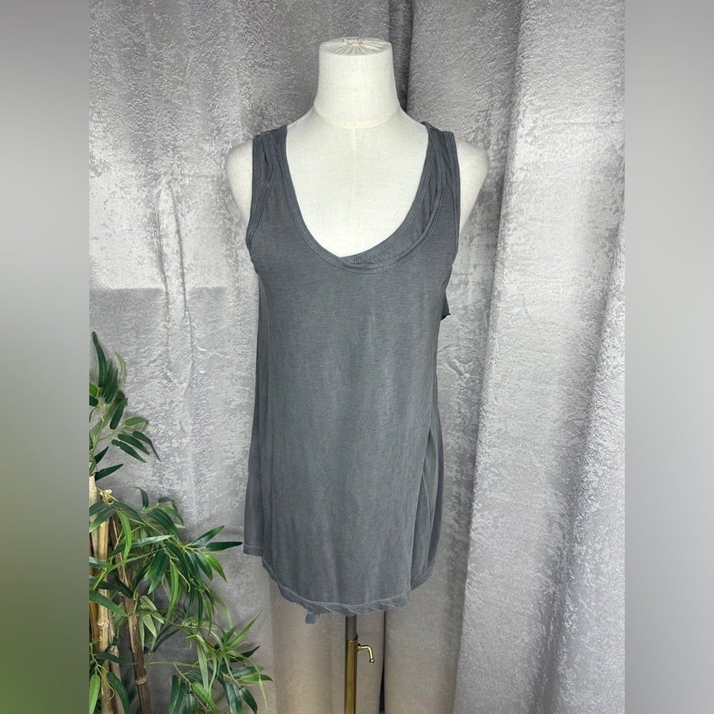 WILT Women’s Gray Wash 100% Cotton Tank Top Sz M